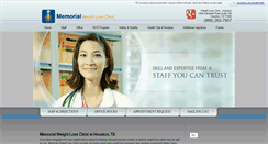 Desktop Screenshot of memorialweightlossclinic.com